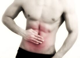 Abdominal pain with the sovereign lesion
