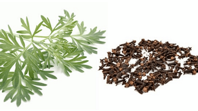 Green pods and wood to eliminate body parasites